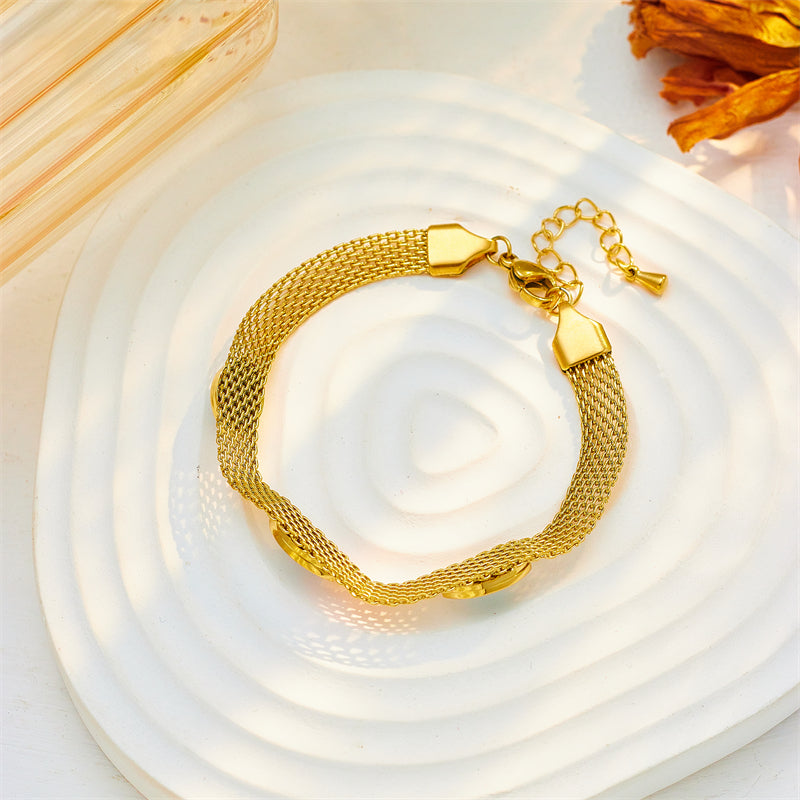 Golden Guardian Evil Eye Bracelet – 18K Gold Plated