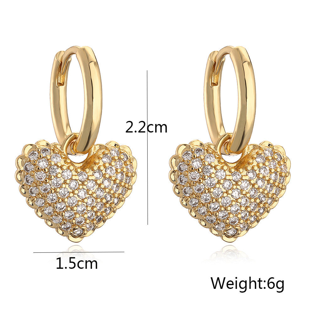 Love Locked – 18K Gold Plated Heart Earrings