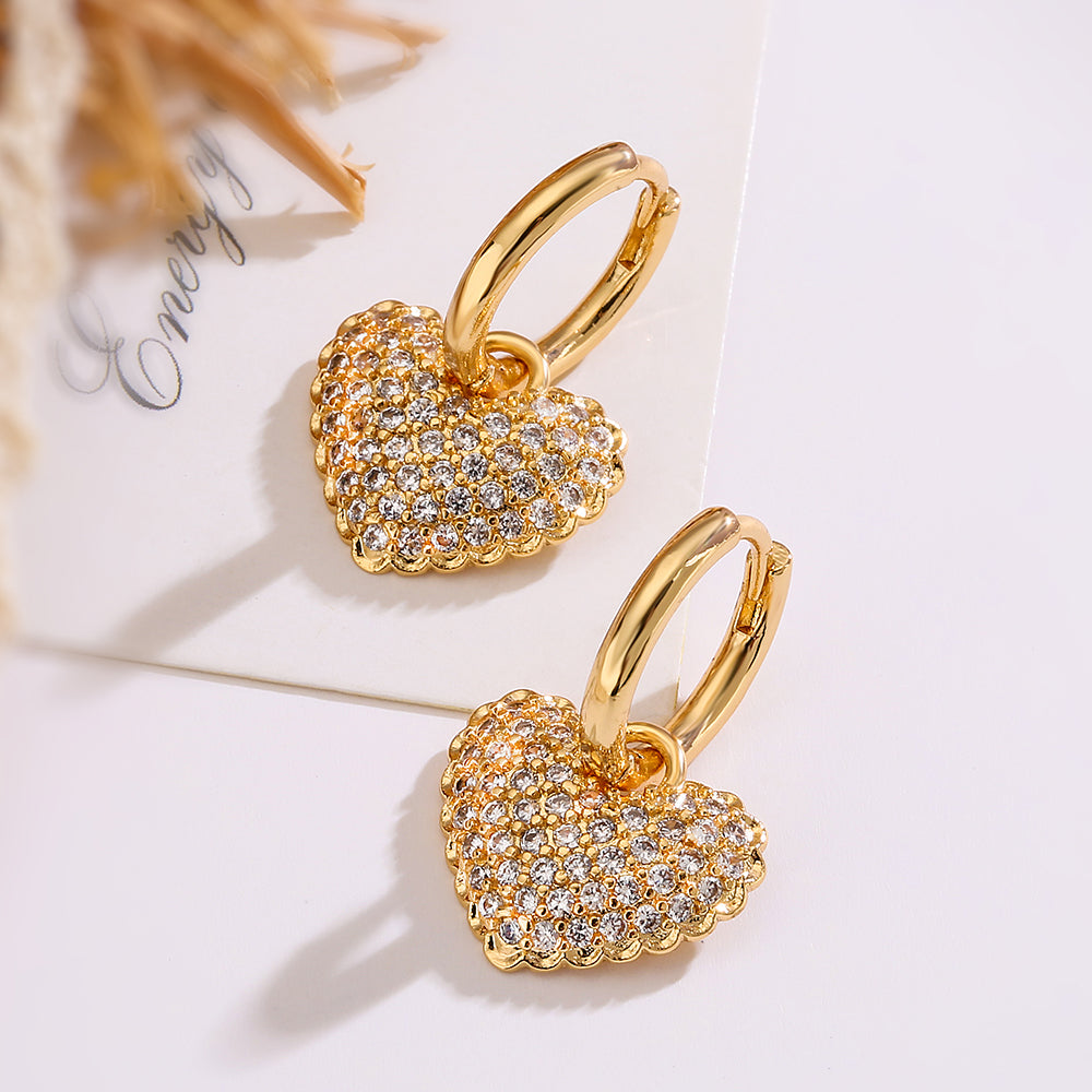 Love Locked – 18K Gold Plated Heart Earrings