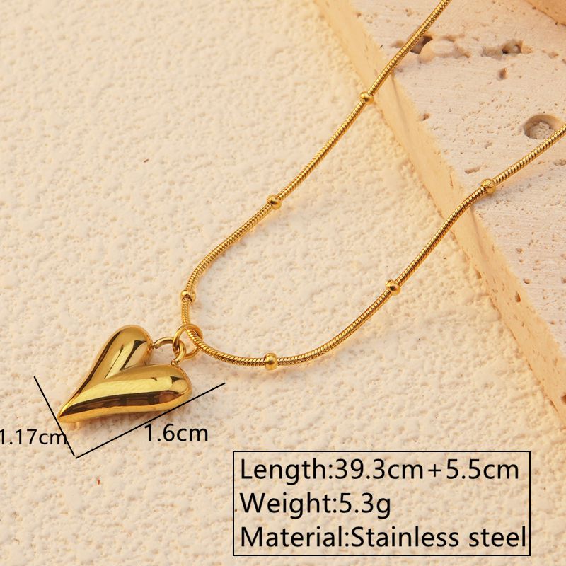 Parisian Heart Pendant Necklace – 18K Gold Plated