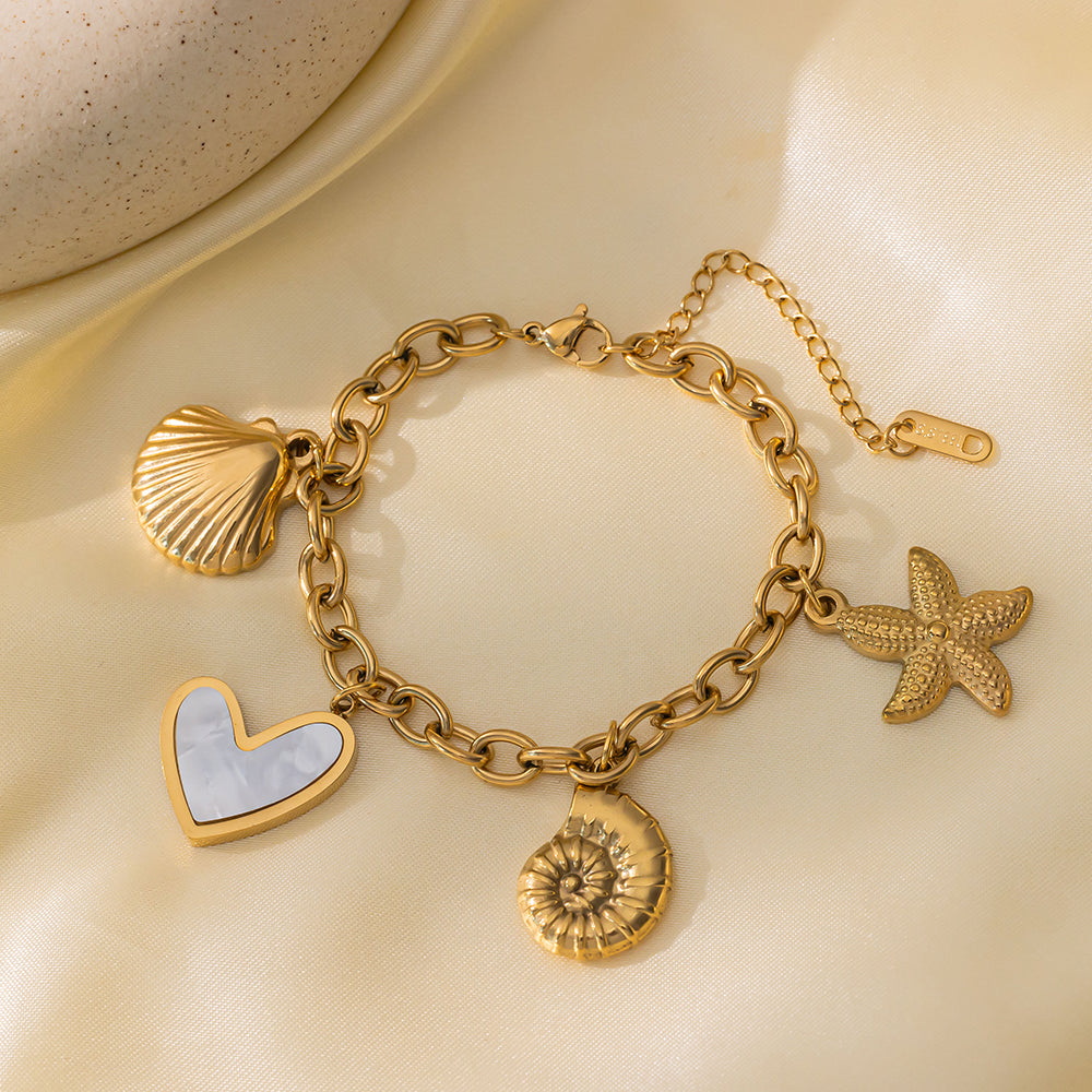 Ocean Treasures Charm Bracelet – 18K Gold Plated