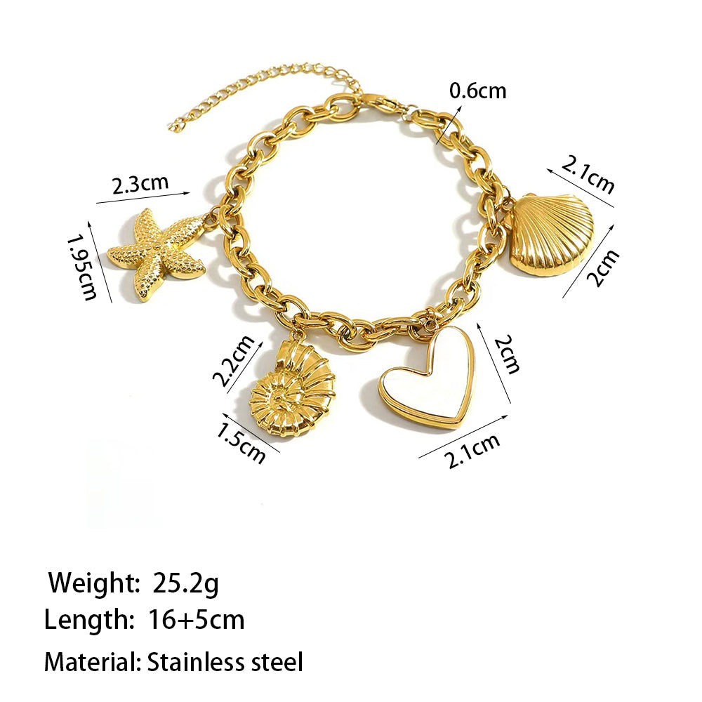 Ocean Treasures Charm Bracelet – 18K Gold Plated