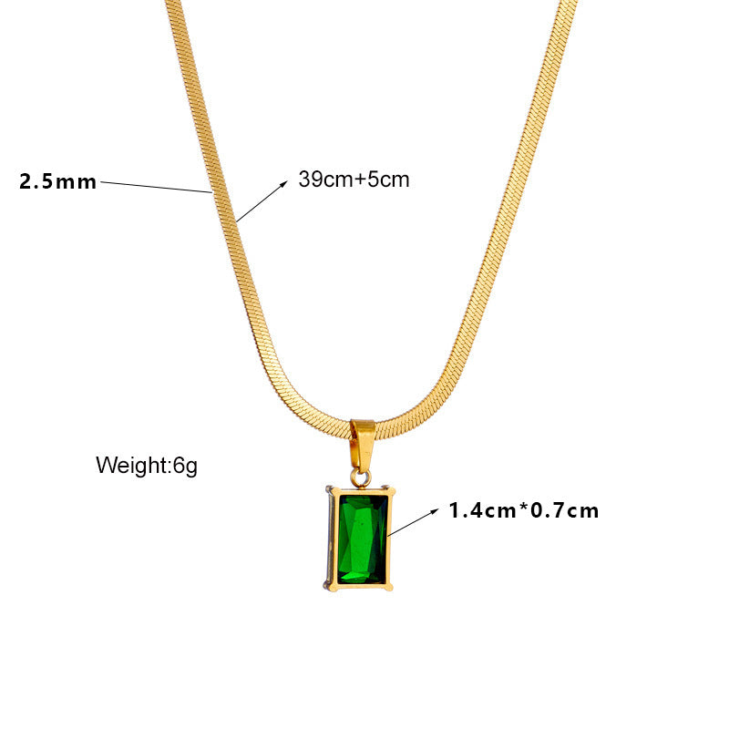 Emerald Elegance Jewelry Set – 18K Gold Plated